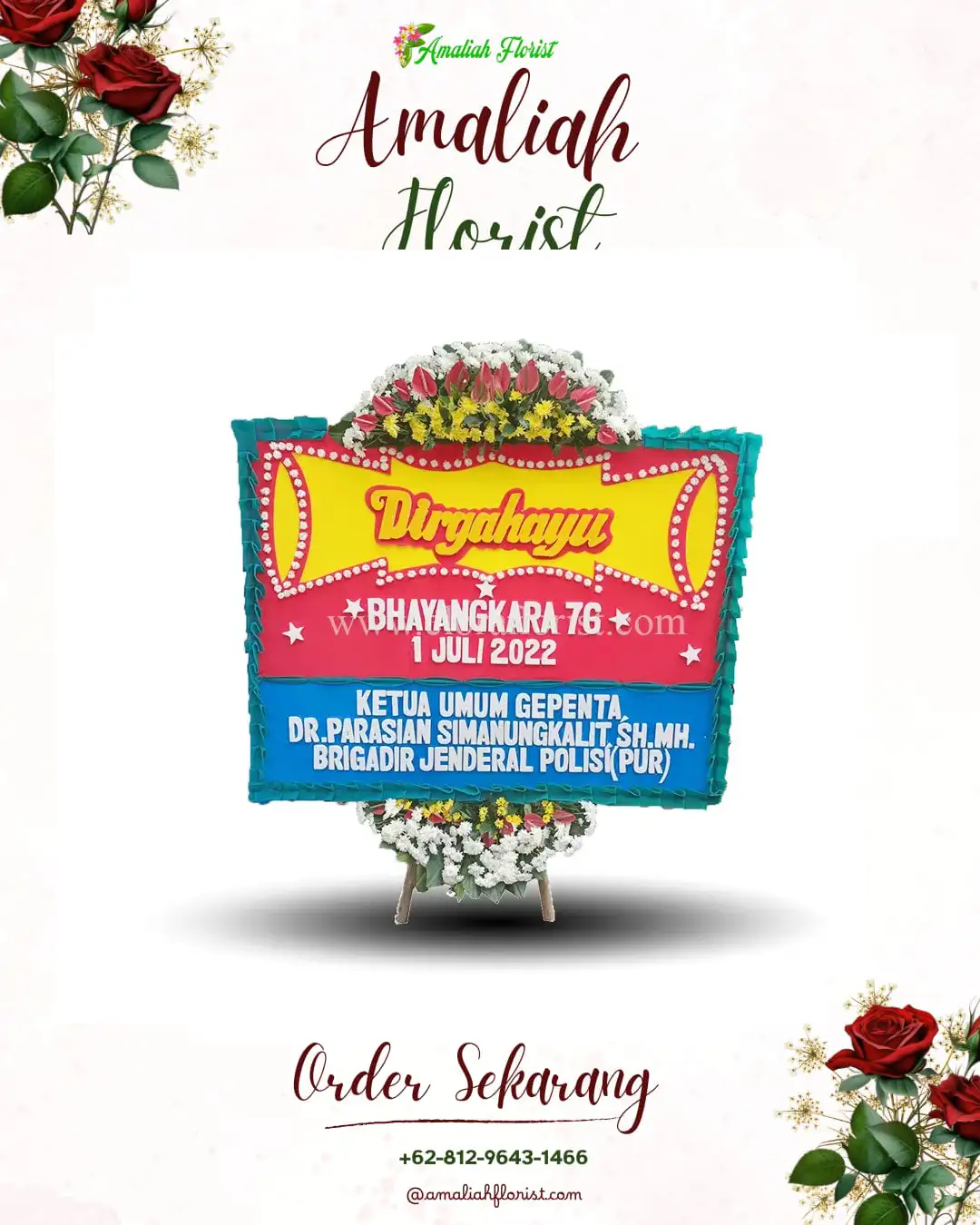 Papan Bunga HUT Ulang Tahun Mandioli Selatan